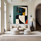 Hand-painted Cubism Art Textured Canvas Murals