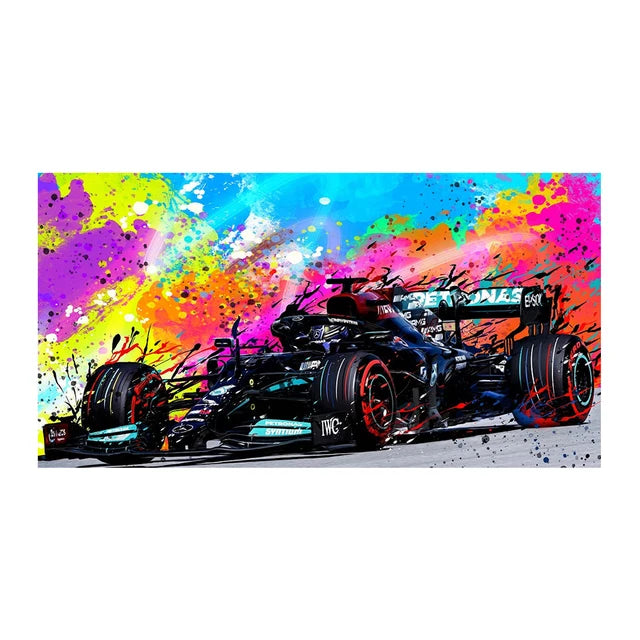 Formula 1 Racing Coloursplash Canvas Pictures