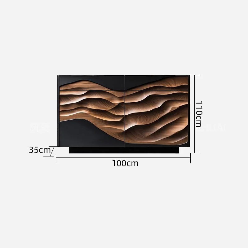 Teres Black Walnut Bespoke Crafted Cabinets