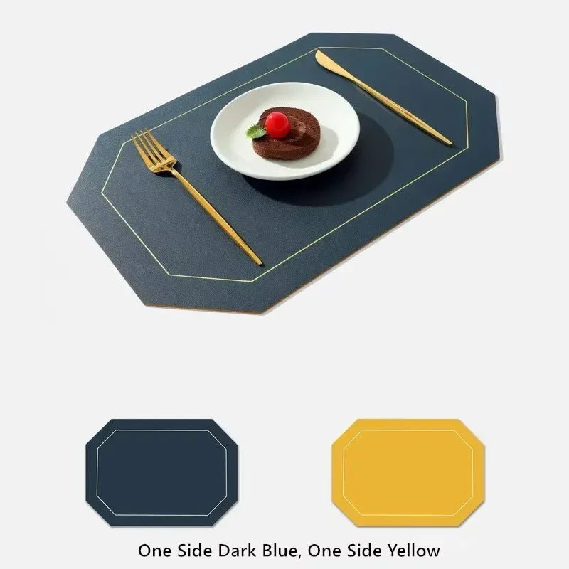 Rectangular Leather Dining Placemats