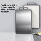 Double-Sided Antibacterial Stainless Steel Cutting Board