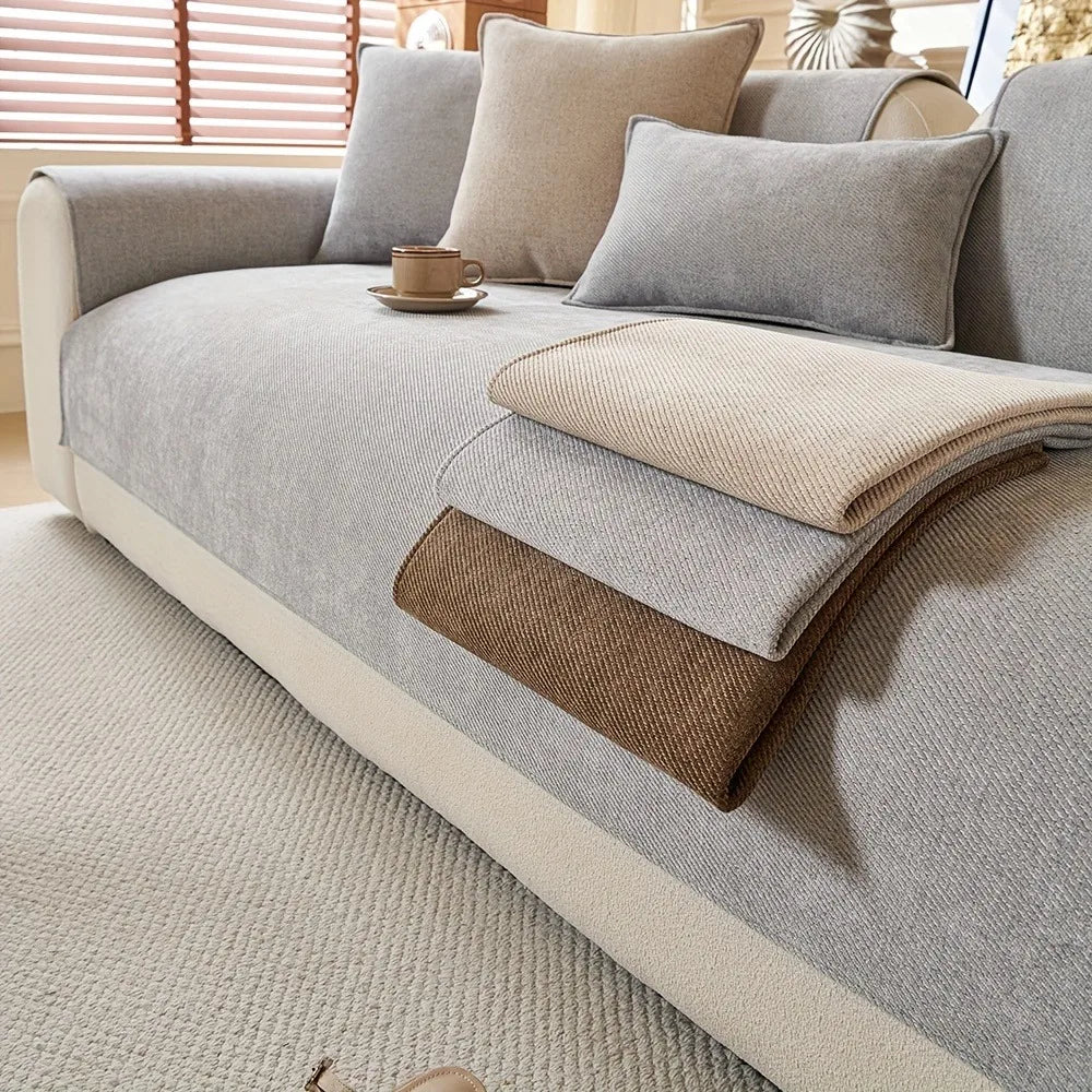 Twill Chenille Anti-Slip Sofa Cover