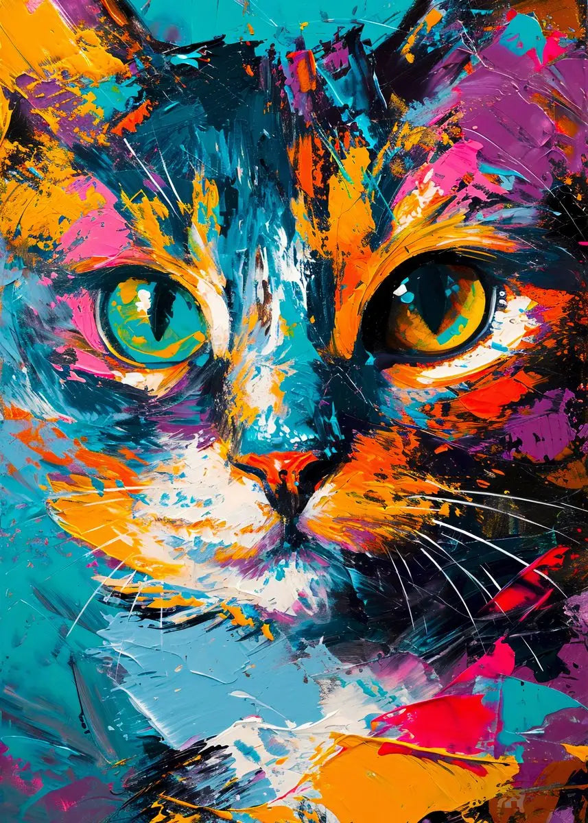 Abstract Multicolour Animals Art Canvas Prints
