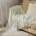 Nordic Solid Casual Blankets Throws Soft Comfortable Knitted Shawl Sofa Blanket Bed End Cover Travel Hotel Decorative Bedspread