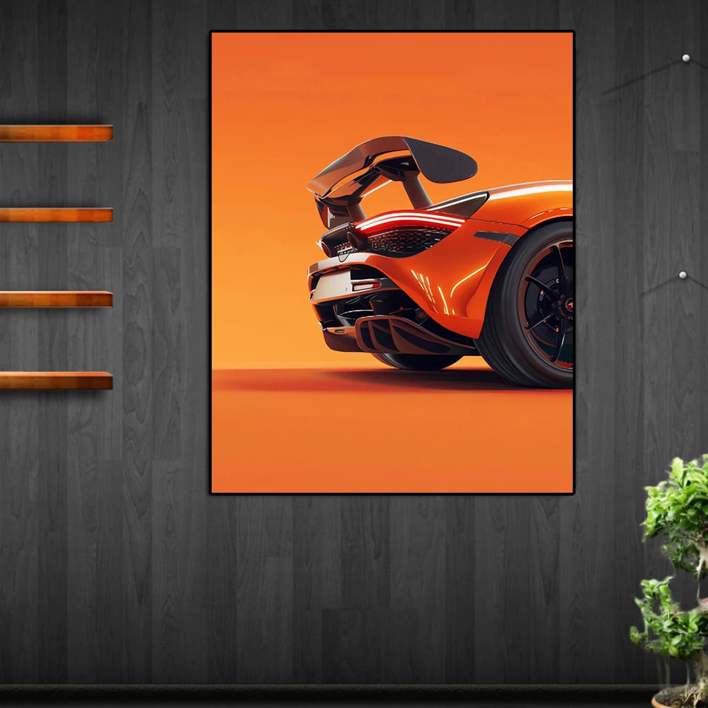 Supercar Abstract HD Colour Canvas Print - Sleek Surprises