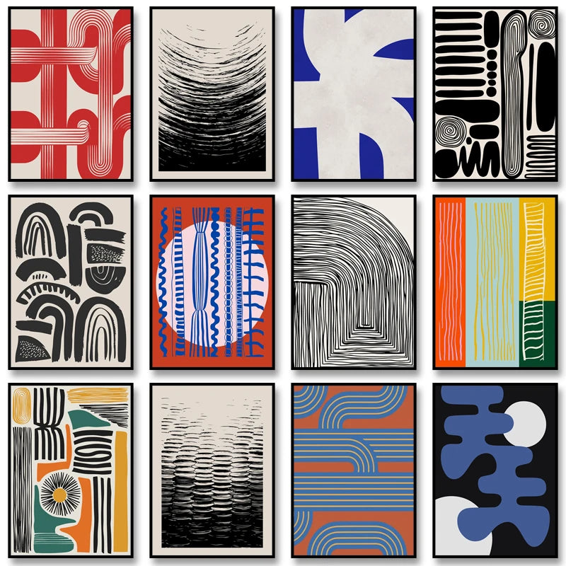 Bold Geometric Minimalist Art Canvas Prints