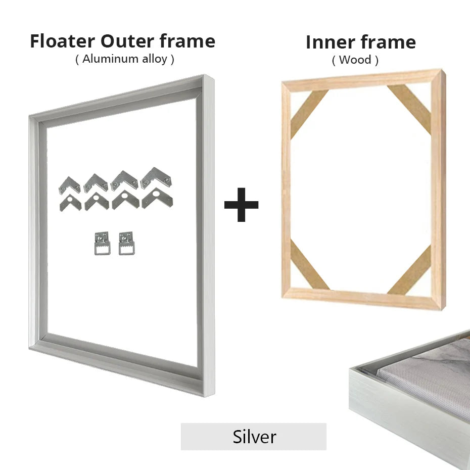 Canvas Frame DIY Kit with Metal Floating Frame