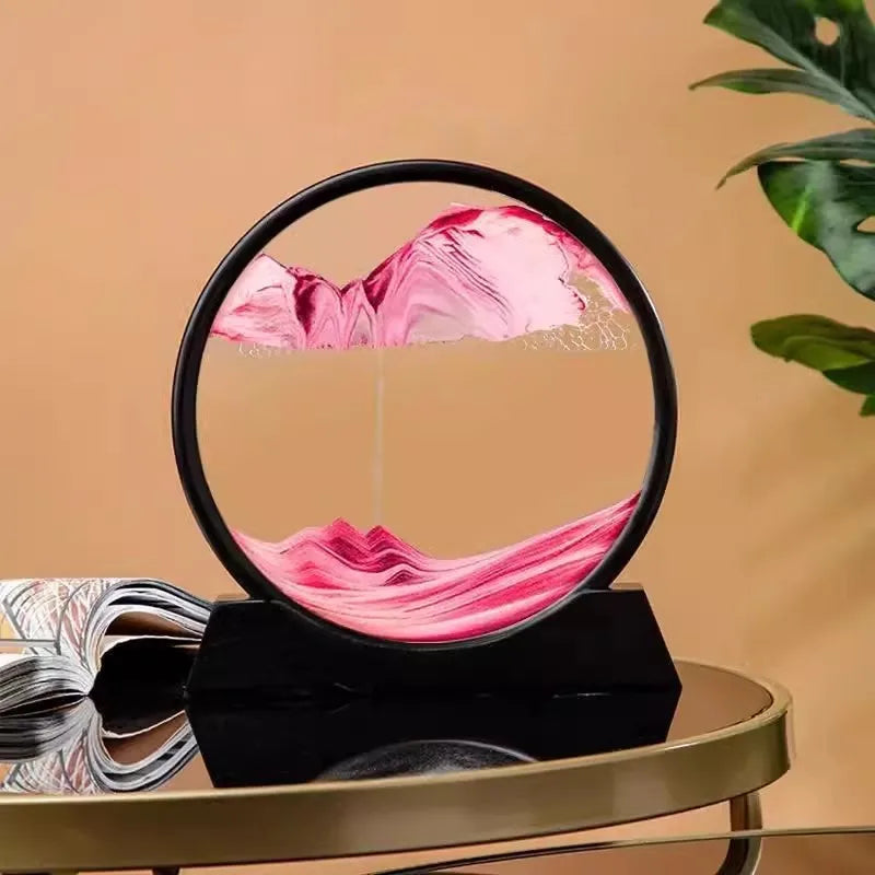 3D Circular Sandscape Hourglass