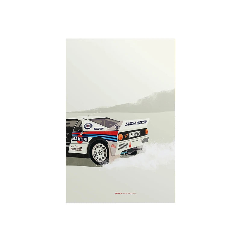 Illustrated Retro 80s/90s Sports Cars Canvas Prints