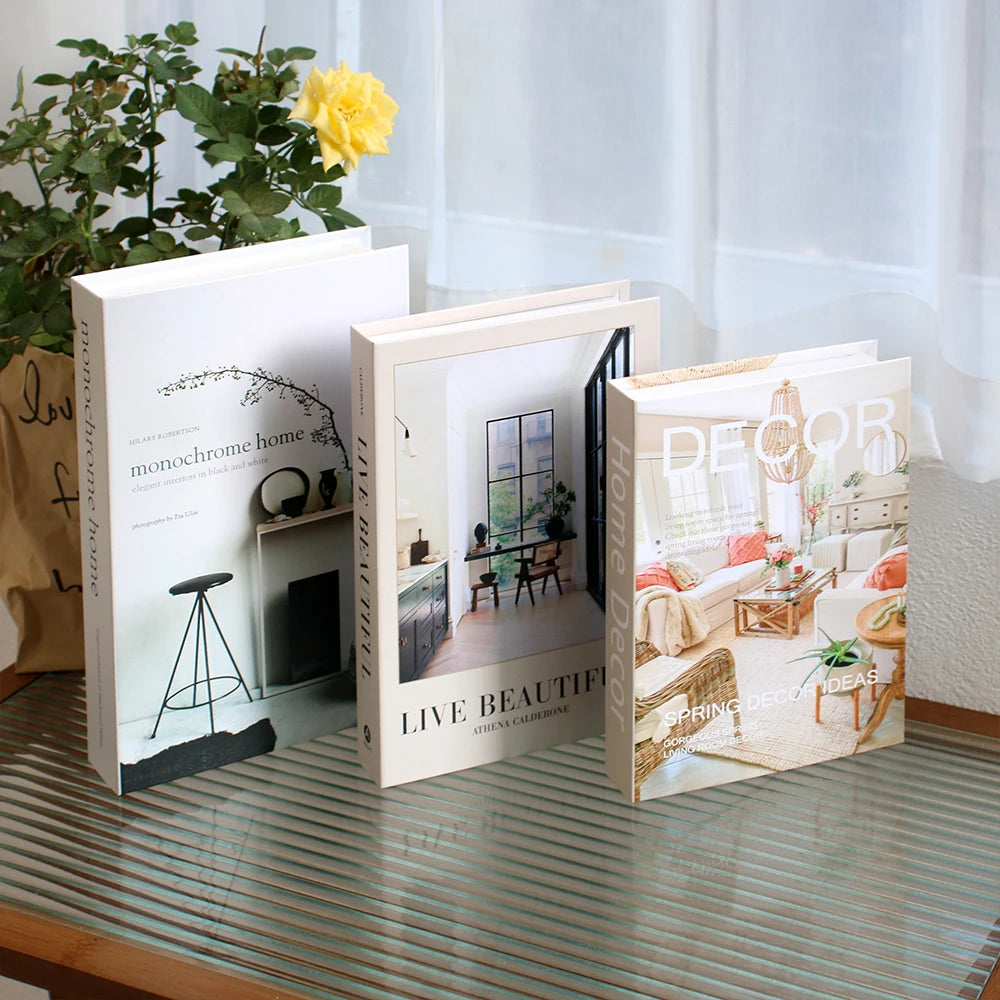 3-Pcs Decor Display/Prop Books Set