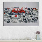 Classic Golf MK I Dismantled Mechanics Canvas Print