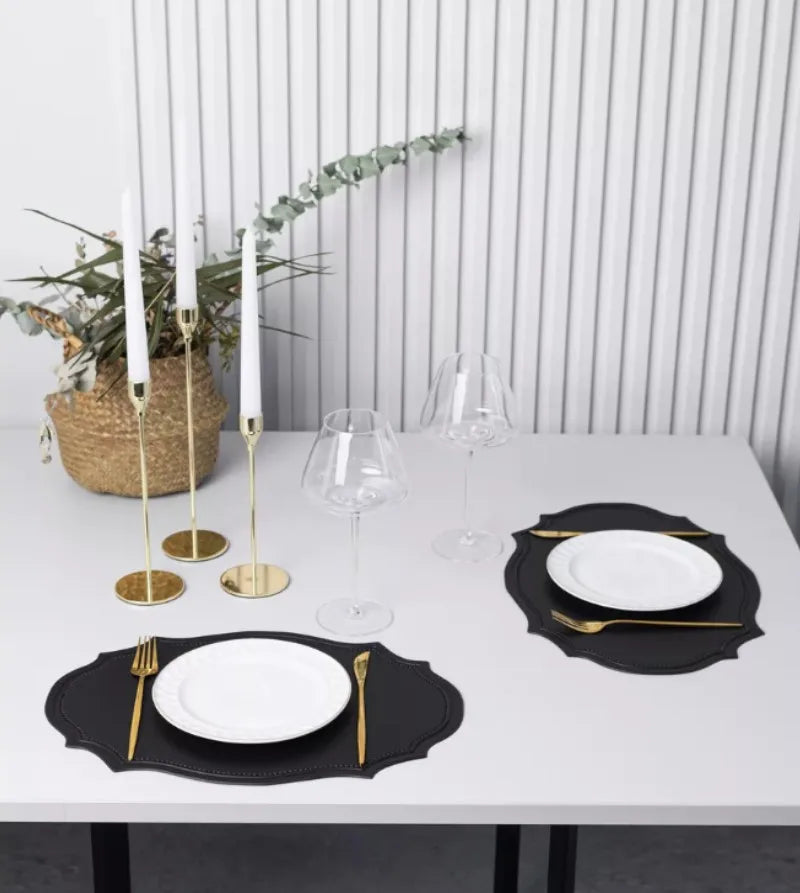 Luxe Leather Dining Placemat Set
