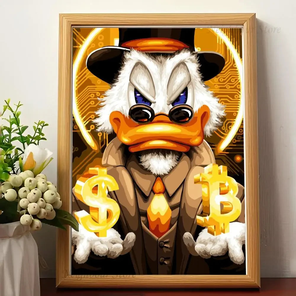 Classic Uncle Scrooge McDuck Billionaire Wall Art - Sleek Surprises