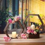 Hexagon floating wall shelf, hexagon storage rack - for home decoration lovers - perfect gift - suitable for bathroom, bedroom - Sleek Surprises