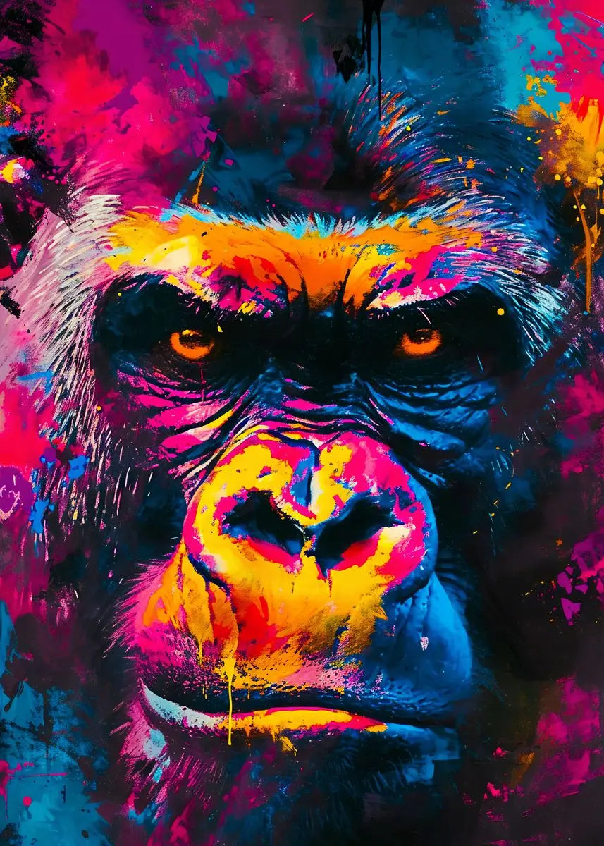 Abstract Multicolour Animals Art Canvas Prints