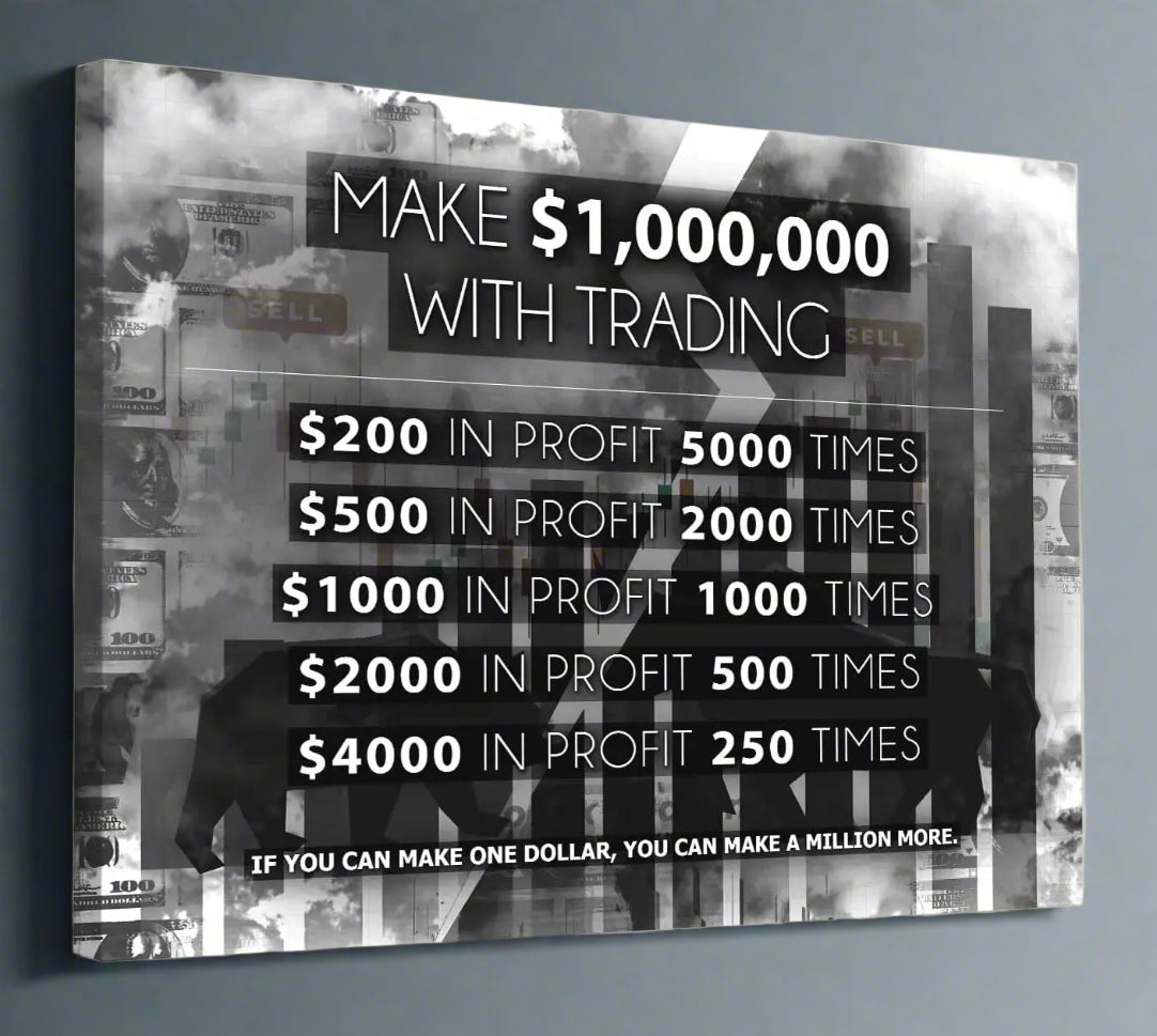 Motivationed Millionaire Stock Trading Canvas Print