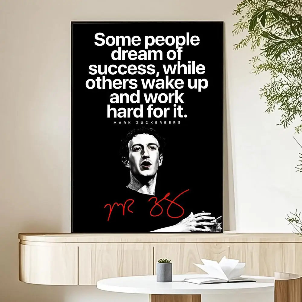 Billionaire Mindset Inspirational Quote Canvas Print