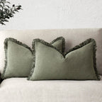 2-Piece Linen Farmhouse Cushion Covers