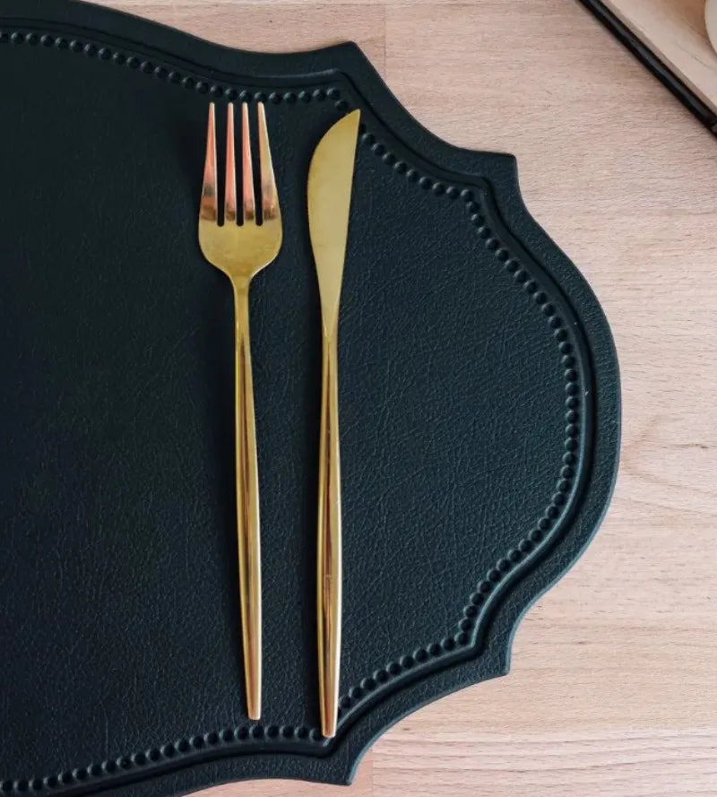 Luxe Leather Dining Placemat Set