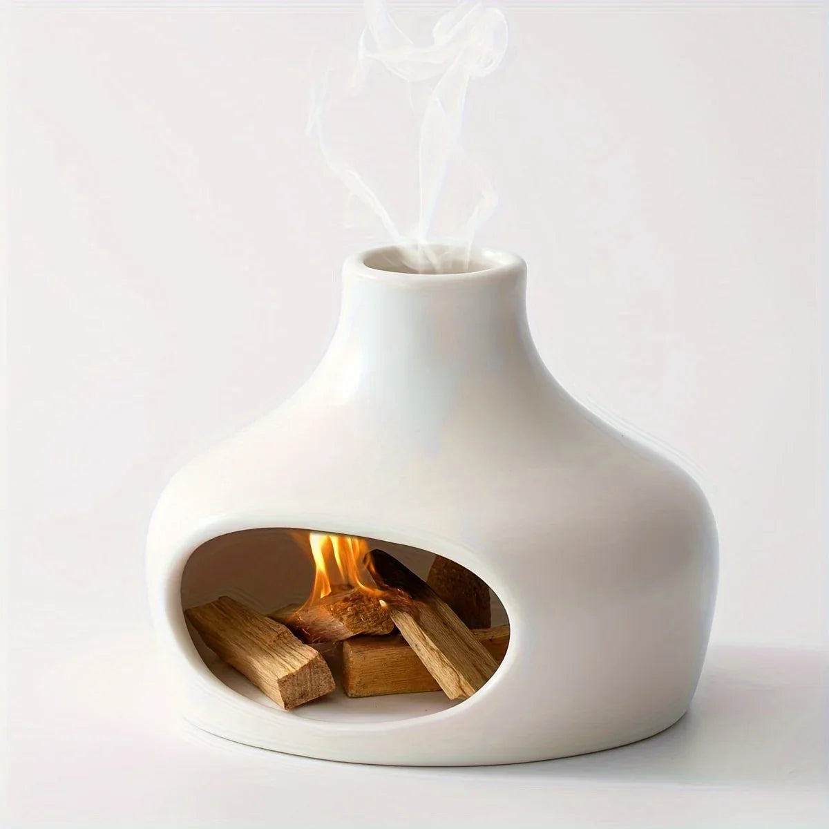 Ceramic Palo Santo Incense & Sage Burner with Chimney - Sleek Surprises