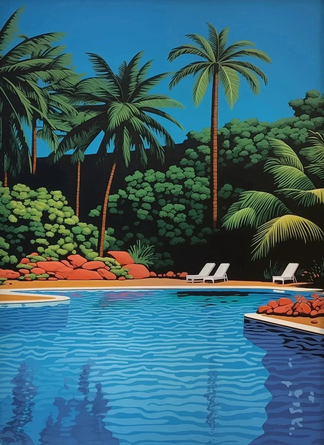 Hiroshi Nagai Inspired Summer Skies Scenic Art Canvas Prints