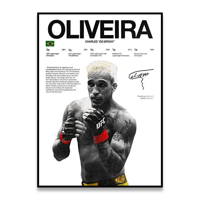 UFC Iconic MMA Legends & Champion Fighters Canvas Prints