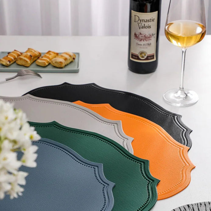 Luxe Leather Dining Placemat Set