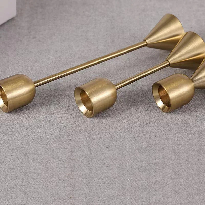 Gold Nordic Metal Candlestick Holder