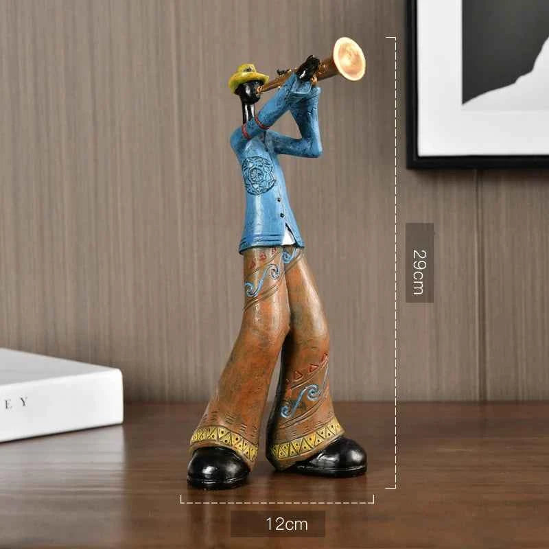 Creative American Band Decoration Musical Instrument Model Living Room Porch Study Nordic Arts And Crafts Statue Sculpture Home