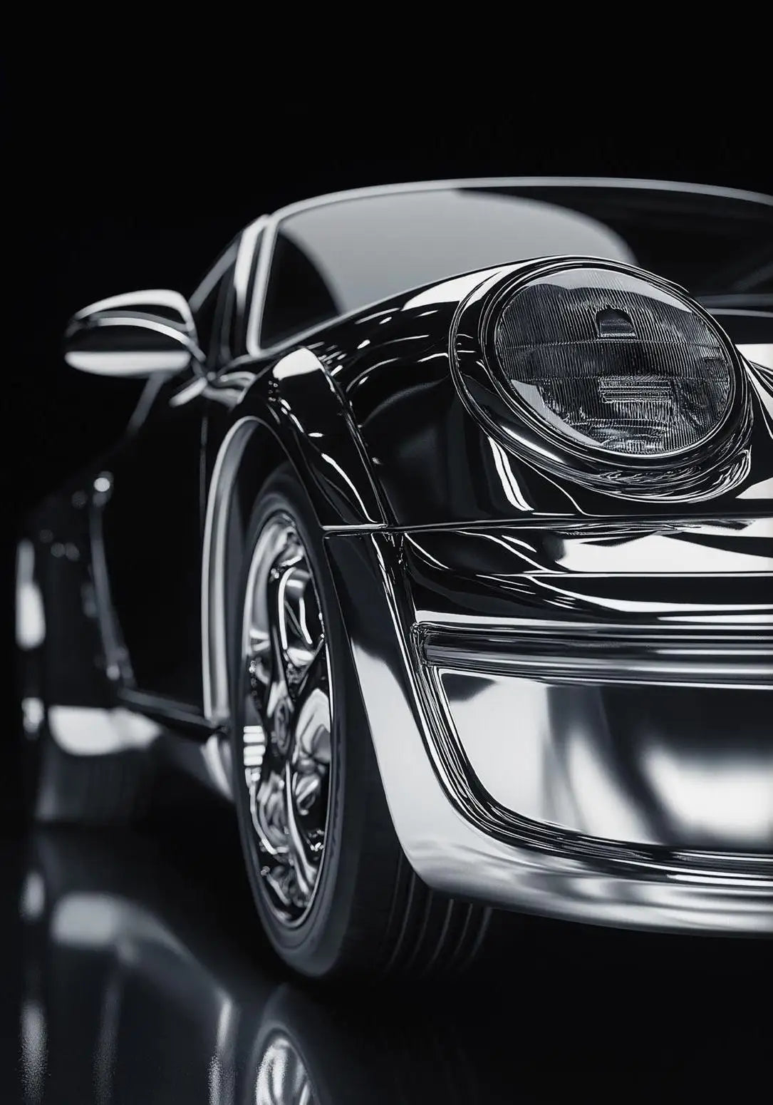 Classic Porsche 911 Alpine Scenery Art Canvas Prints