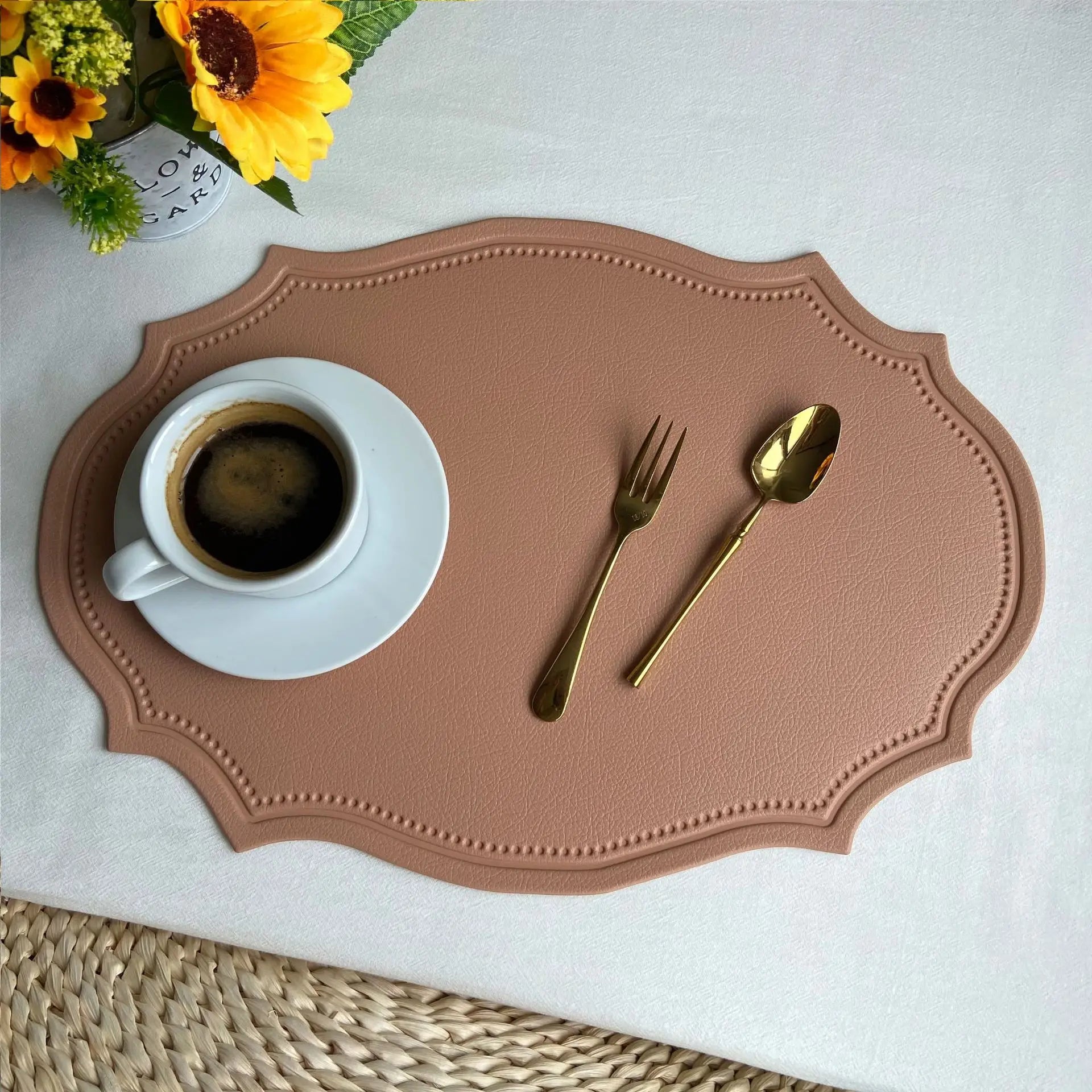 Luxe Leather Dining Placemat Set