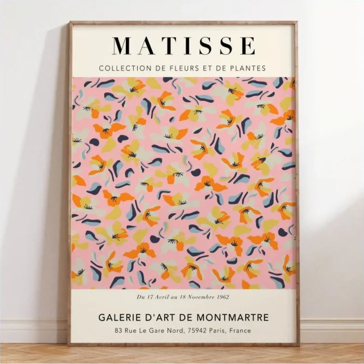 Matisse Floral Cut Outs Exhibition Canvas Print