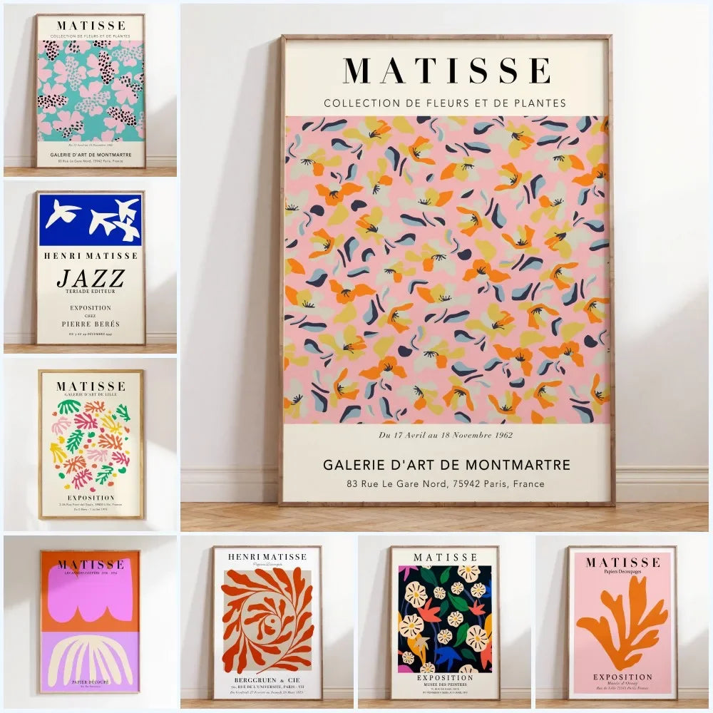 Matisse Floral Cut Outs Exhibition Canvas Print