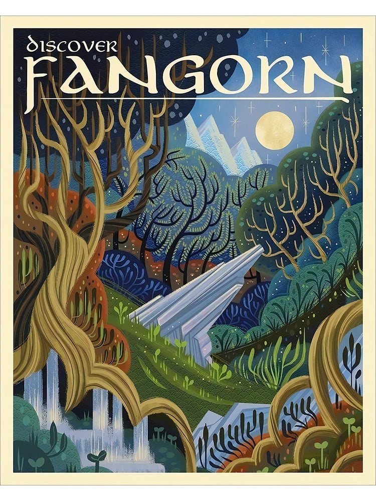 Retro Fantasy Film Kingdom Travel Canvas Prints