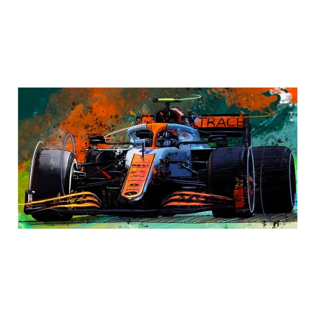 Formula 1 Racing Coloursplash Canvas Pictures