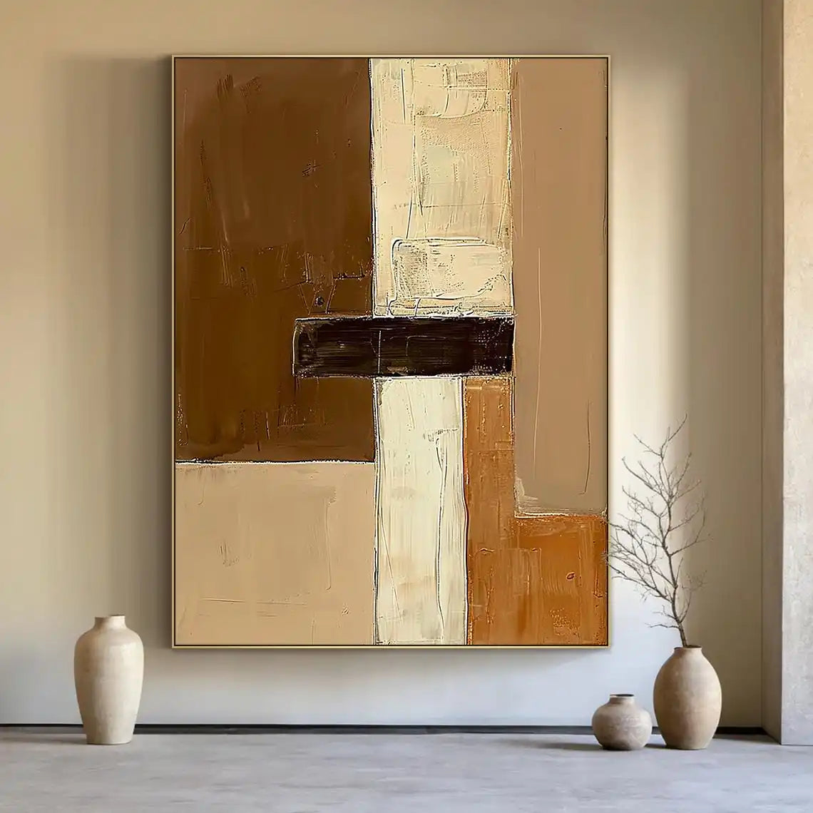 Handmade Multi-Colour Home Centrepiece Canvas Painting