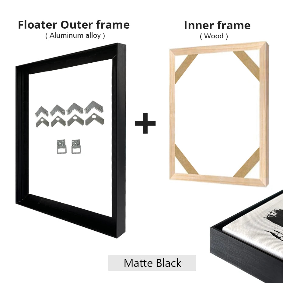 Canvas Frame DIY Kit with Metal Floating Frame