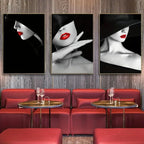 3-Piece Amor Rouge Lipstick Canvas Prints