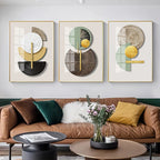 3-Piece Golden Earth Tones Canvas Print