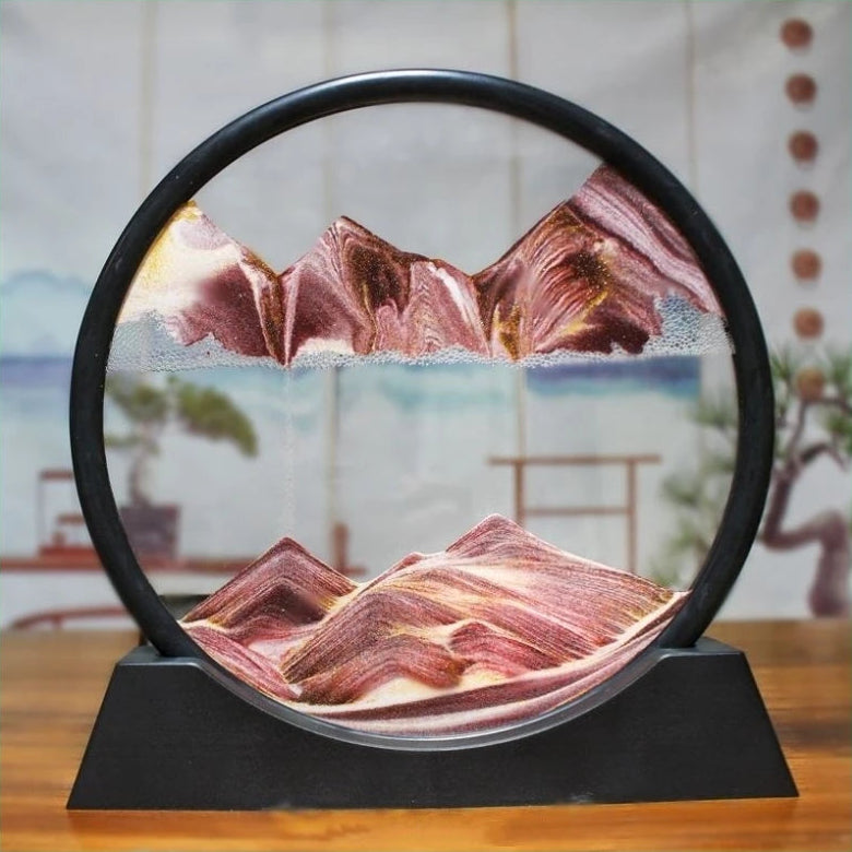 3D Circular Sandscape Hourglass