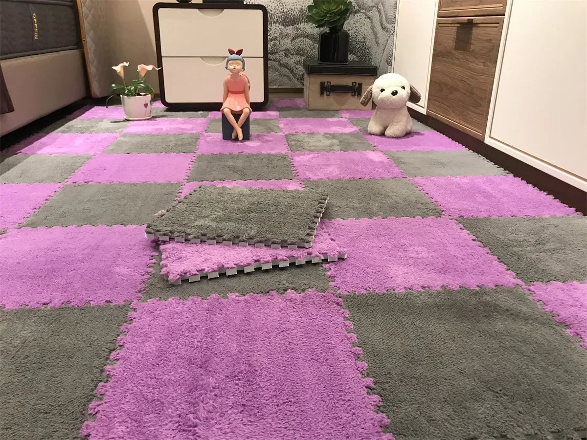 Soft Interlocking Plush Playmat Tiles