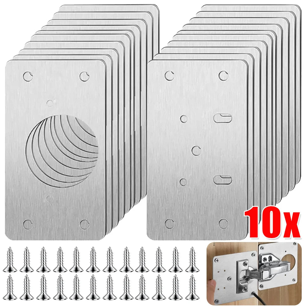 Cabinet Hinge Rectangle Repair Plate Kit