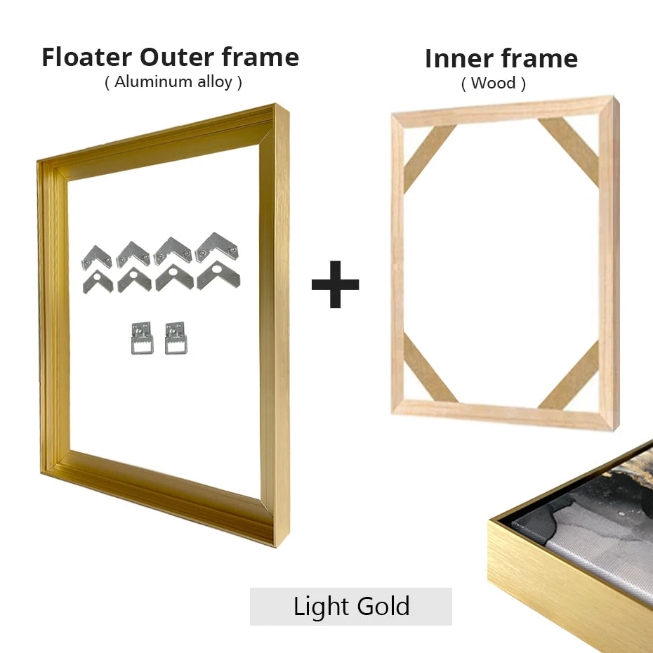 Canvas Frame DIY Kit with Metal Floating Frame