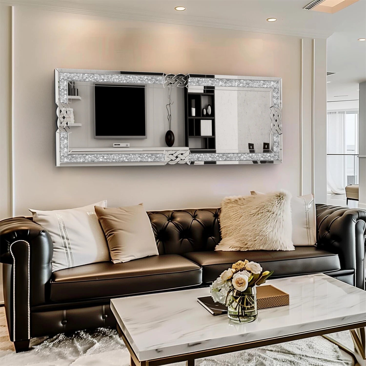 Crystal Frame Full Length Dressing Mirror