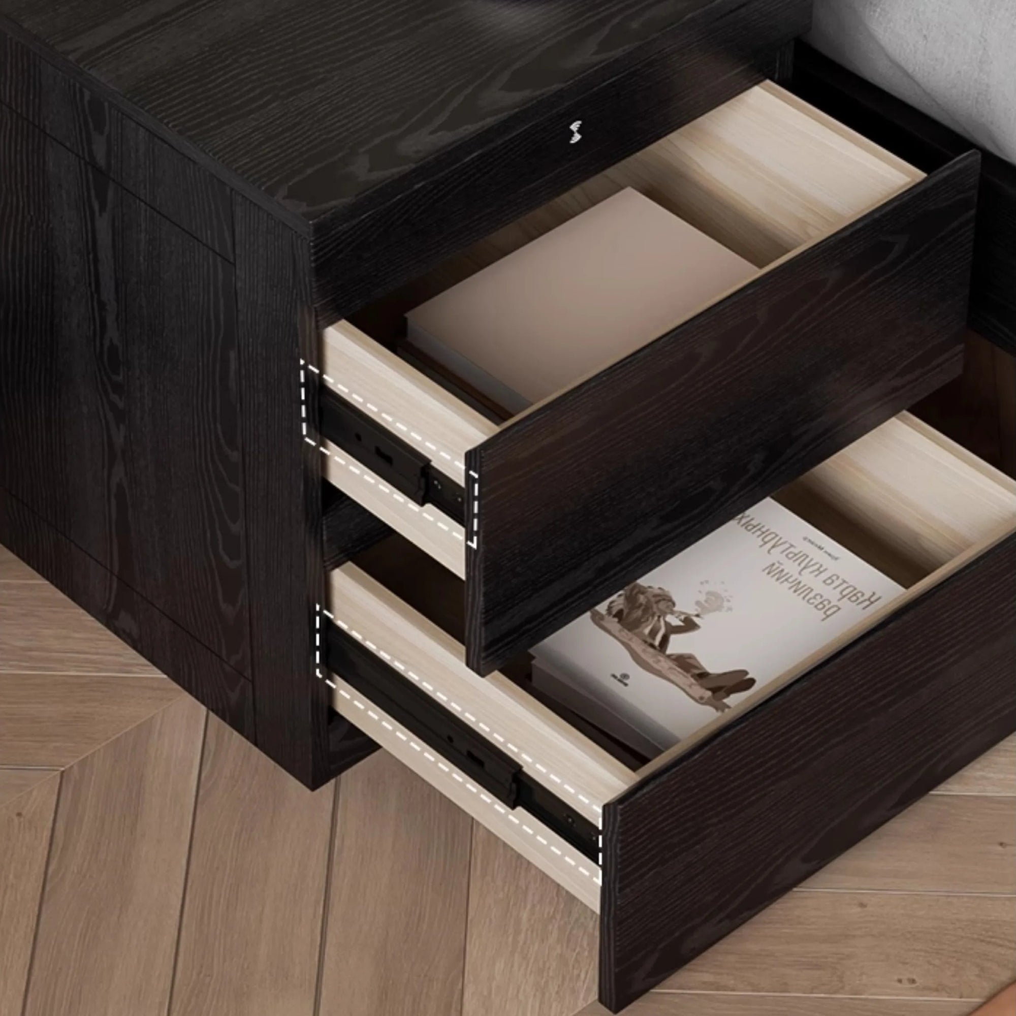 Nascosta Nightstand with Secret Hidden Storage
