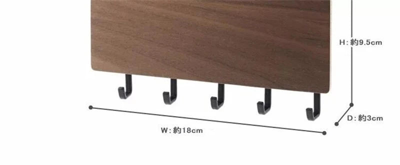Wall Hanging Bamboo Key Hanger Holder Wall Organizer Rectangle Key Rack Hooks Coat Hooks Home Decoration Coat Hanger - Sleek Surprises