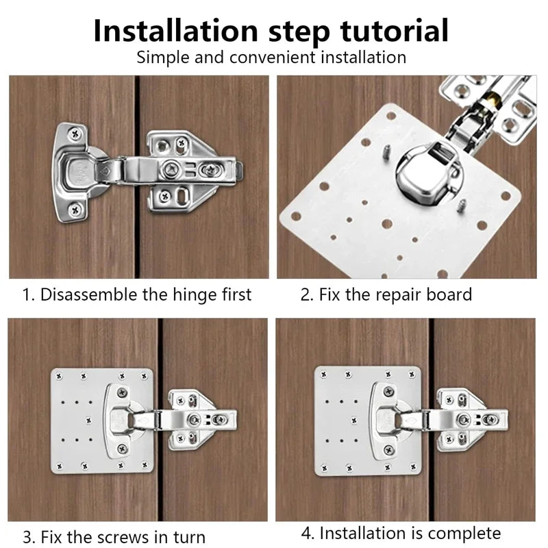 Cabinet Hinge Square Repair Plate Kit