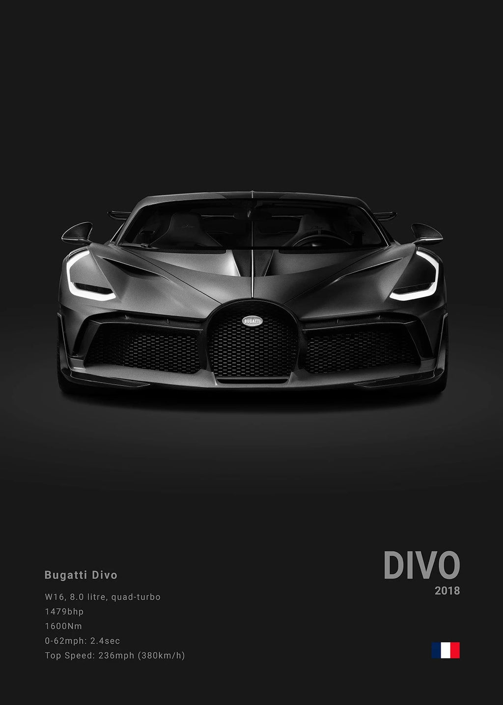 Ettore Bugatti Hypercar Minimalist Canvas Print - Sleek Surprises