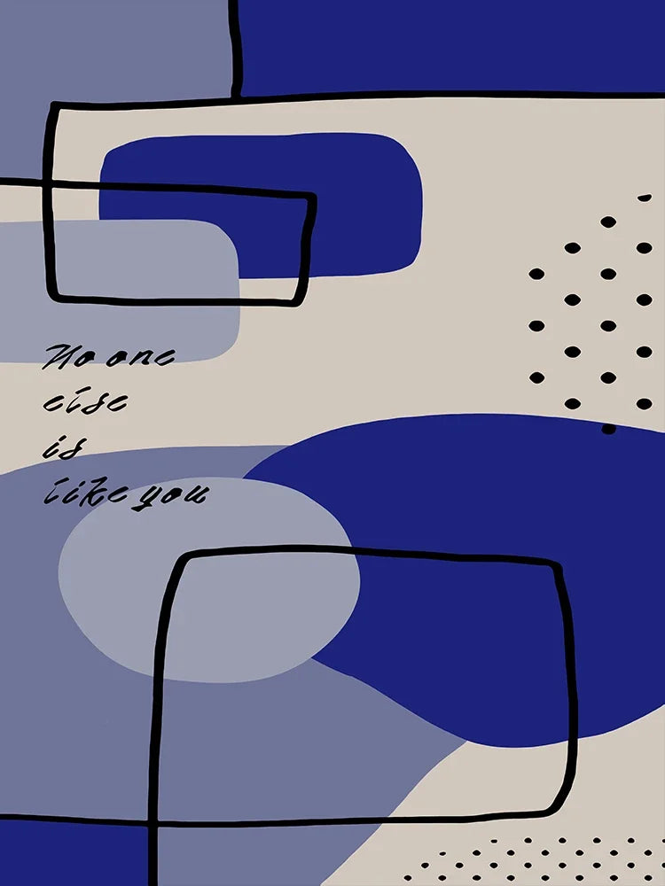 Klein Blue Abstract Art Canvas Prints