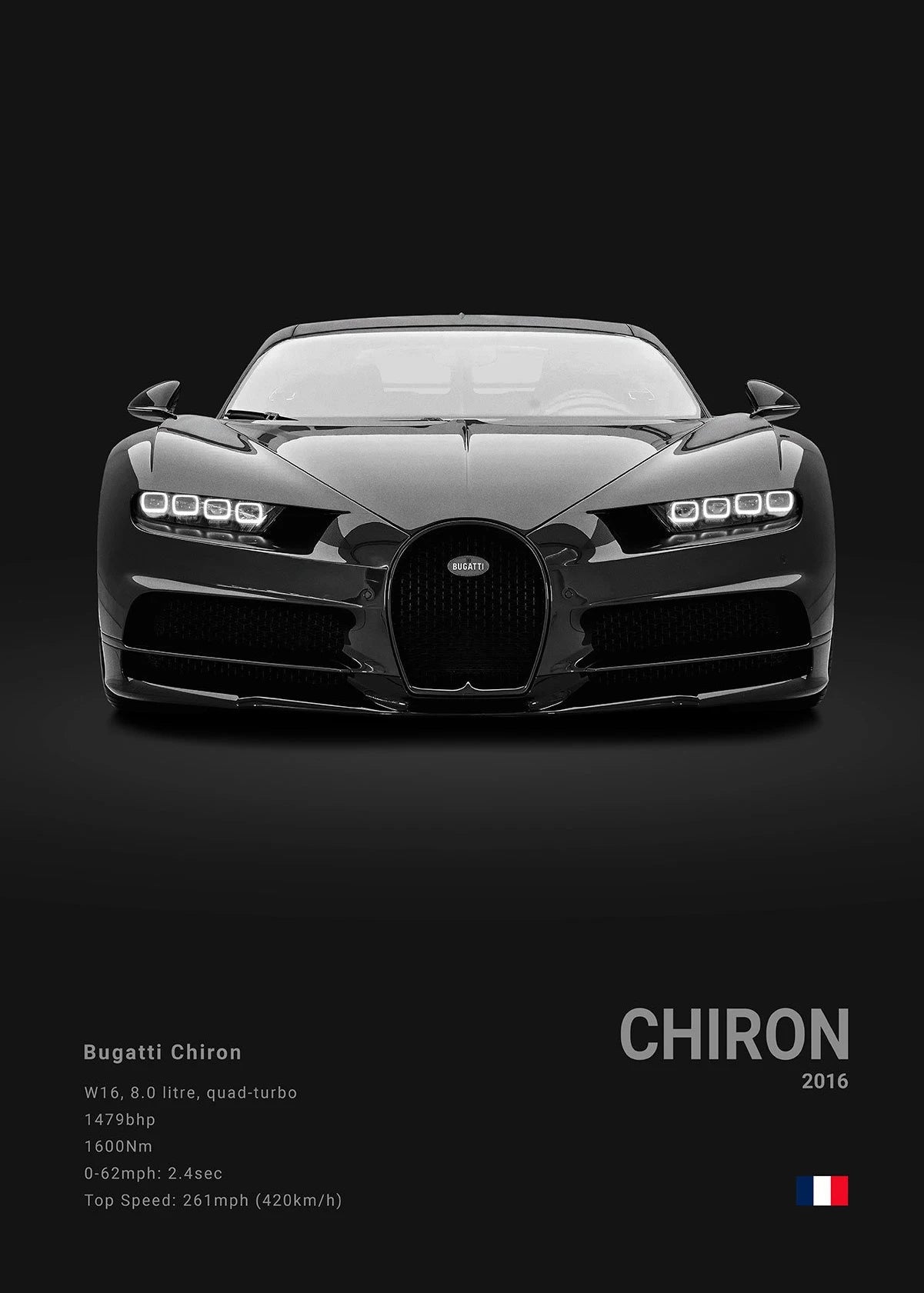 Ettore Bugatti Hypercar Minimalist Canvas Print